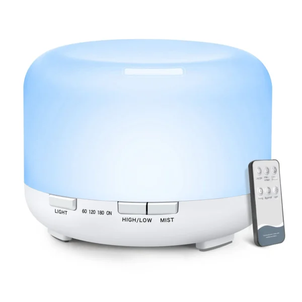 500ml Ultrasonic Aromatherapy Diffuser.  Remote Controlled & USB Powered - Image 6