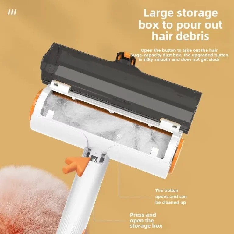 Portable Pet Hair Remover Roller       Washable, Manual, Dual-Direction Design for Dog & Cat Fur on Furniture & Bedding - Image 3