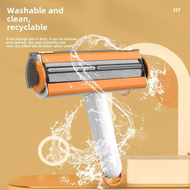 Portable Pet Hair Remover Roller       Washable, Manual, Dual-Direction Design for Dog & Cat Fur on Furniture & Bedding - Image 4