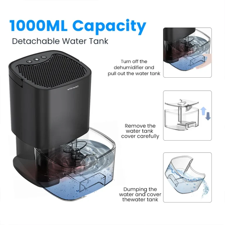1000ML Air Dehumidifier with Built-In Filter    Quiet, Compact & Energy-Efficient | For Home, Office, Kitchen & More - Image 4