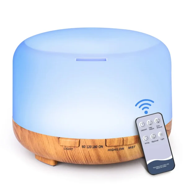 500ml Ultrasonic Aromatherapy Diffuser.  Remote Controlled & USB Powered