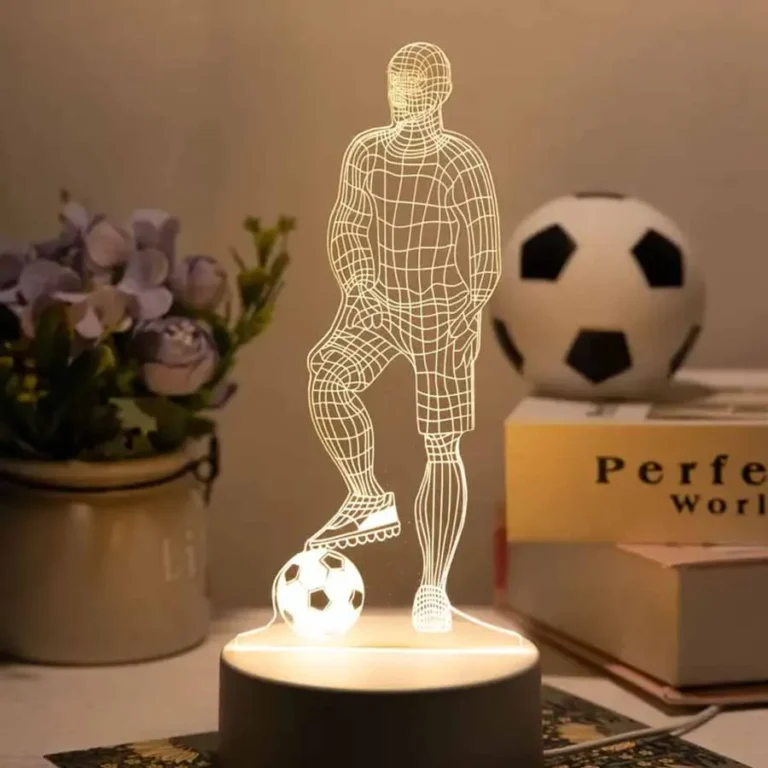 LED 3D Football Theme Table Lamp USB Plug Bedroom Bedside Creative Book Lamp Sports Enthusiasts Gift Decorative Night Light - Image 2