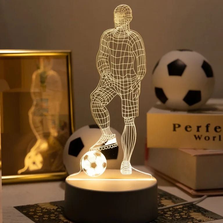 LED 3D Football Theme Table Lamp USB Plug Bedroom Bedside Creative Book Lamp Sports Enthusiasts Gift Decorative Night Light - Image 5