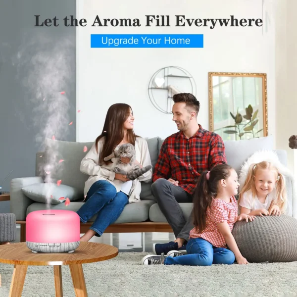500ml Ultrasonic Aromatherapy Diffuser.  Remote Controlled & USB Powered - Image 5