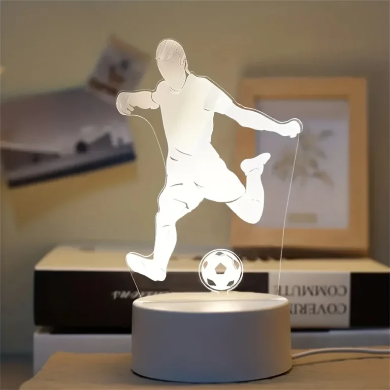 LED 3D Football Theme Table Lamp USB Plug Bedroom Bedside Creative Book Lamp Sports Enthusiasts Gift Decorative Night Light - Image 3