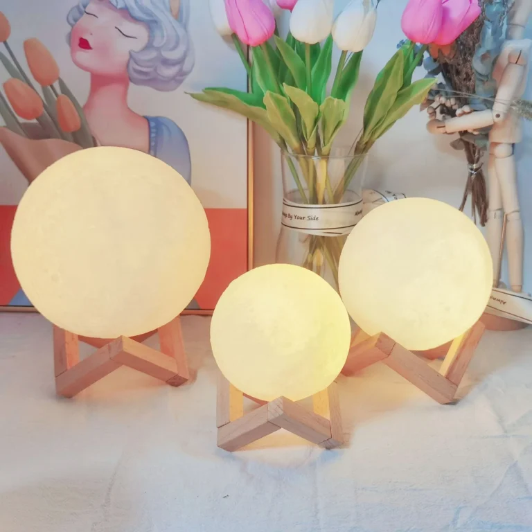 DIY Planet Lamp – 8cm Paintable Galaxy Night Light with Stand - Image 3