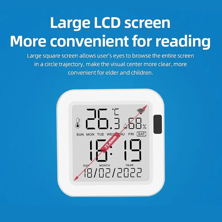 Smart WiFi Temperature & Humidity Sensor with Backlight    Works with Alexa & Google Home | USB Powered - Image 4
