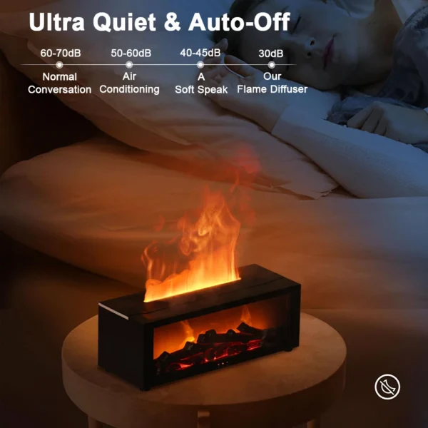 Aroma Humidifier with Flame Effect – LED Light & Remote Control - Image 5