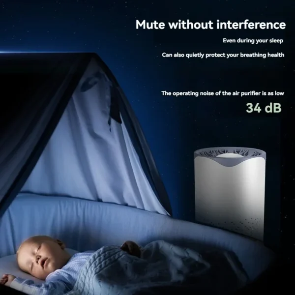Desktop Air Purifier – Portable HEPA Filter for Dust, Smoke & Formaldehyde - Image 3