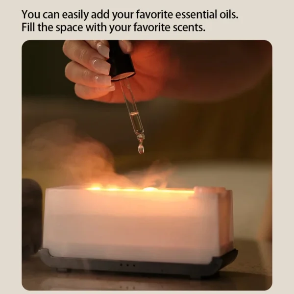 Mini Flame Aroma Diffuser – Ultrasonic Cool Mist & LED Mood Light - Image 2