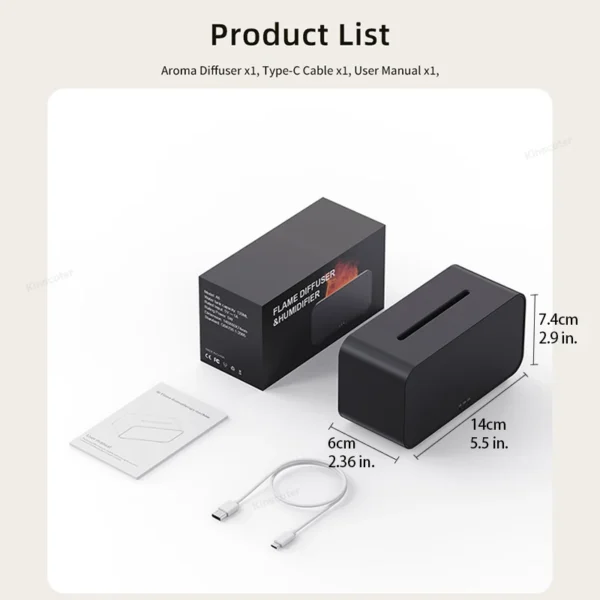 Mini Flame Aroma Diffuser – Ultrasonic Cool Mist & LED Mood Light - Image 6
