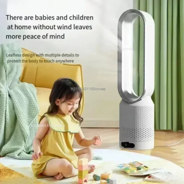 Bladeless Air Circulation Fan – Boost Indoor Air Quality, Quiet Cooling for Healthy Living - Image 4